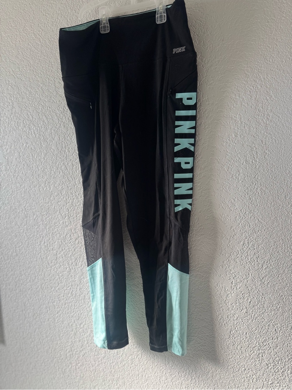 Victoria Secret PINK Athletic Leggings with Mint Accents